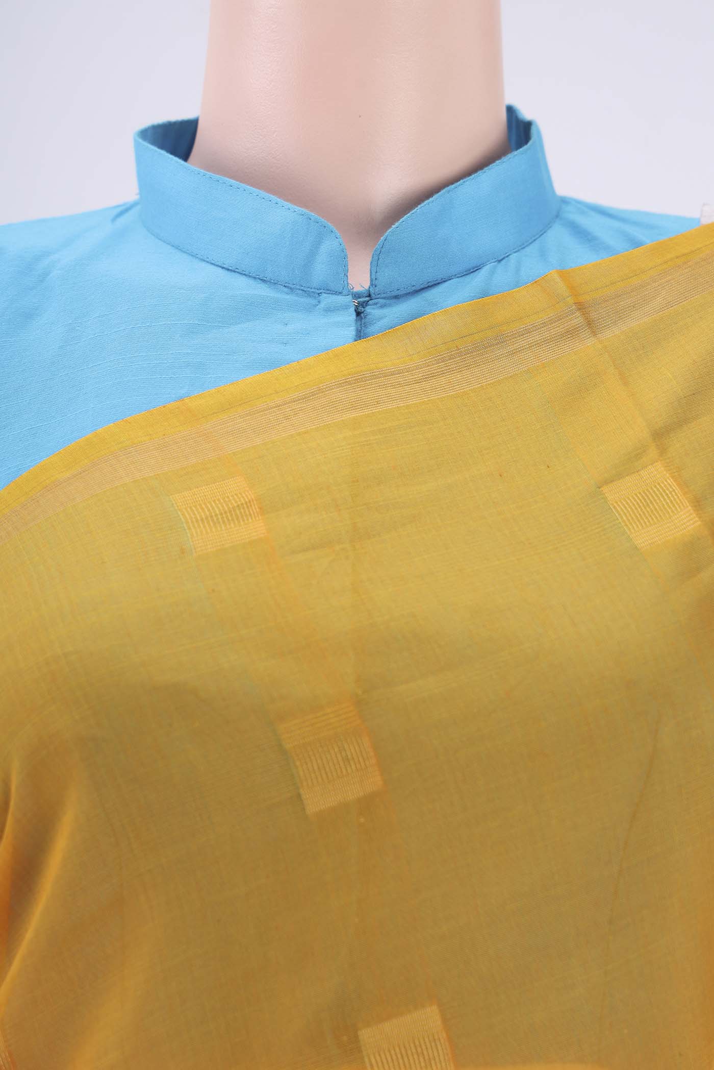 Yellow Silk Cotton Saree - Image 2