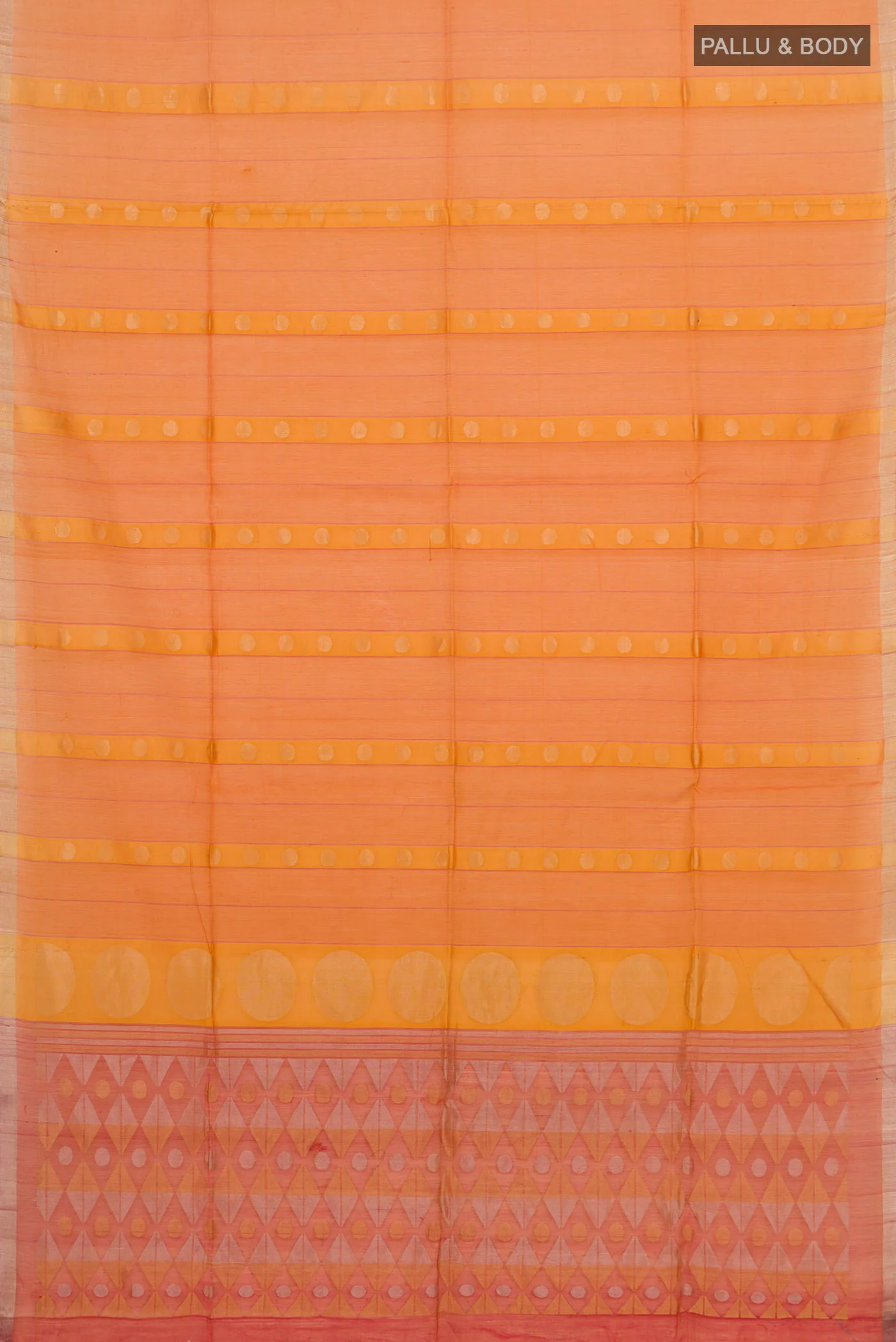 Yellow Silk Cotton Saree - Image 5