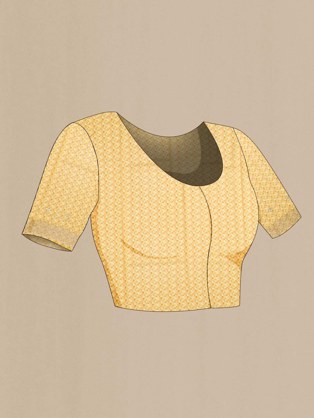 Yellow Silk Cotton Saree - Image 5