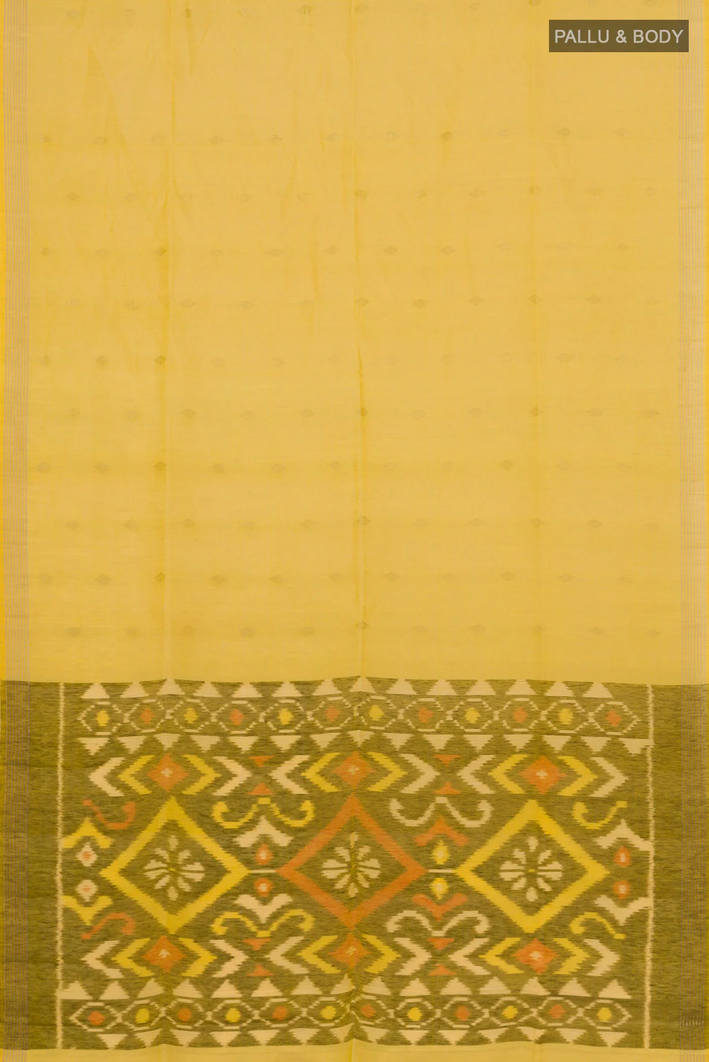 Lemon Yellow Soft Silk Saree - Image 5