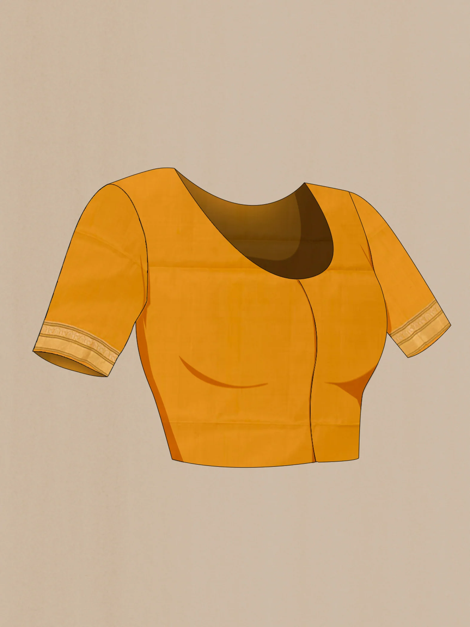 Mustard Soft Silk Saree - Image 2