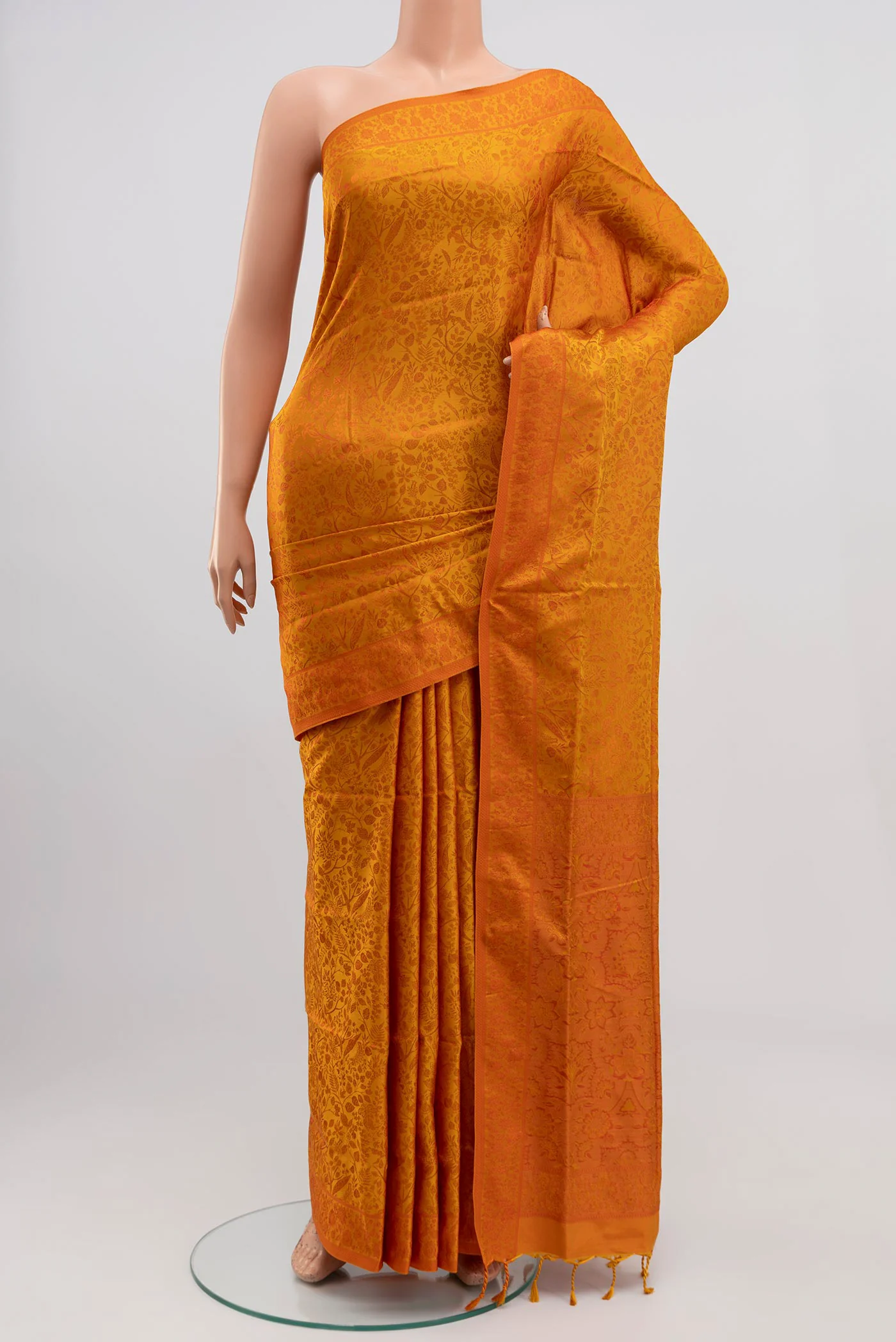 Mustard Soft Silk Saree