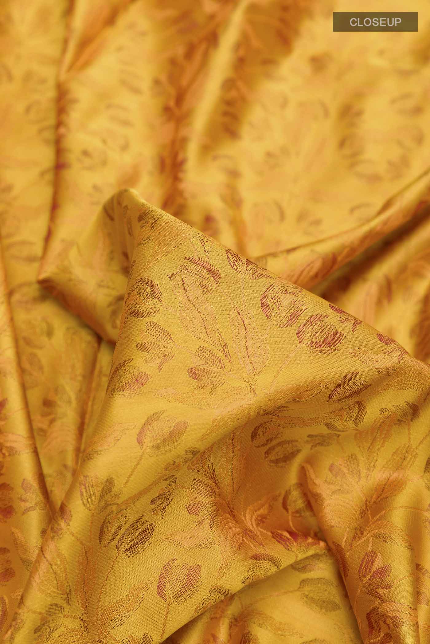 Yellow Soft Silk Saree - Image 2