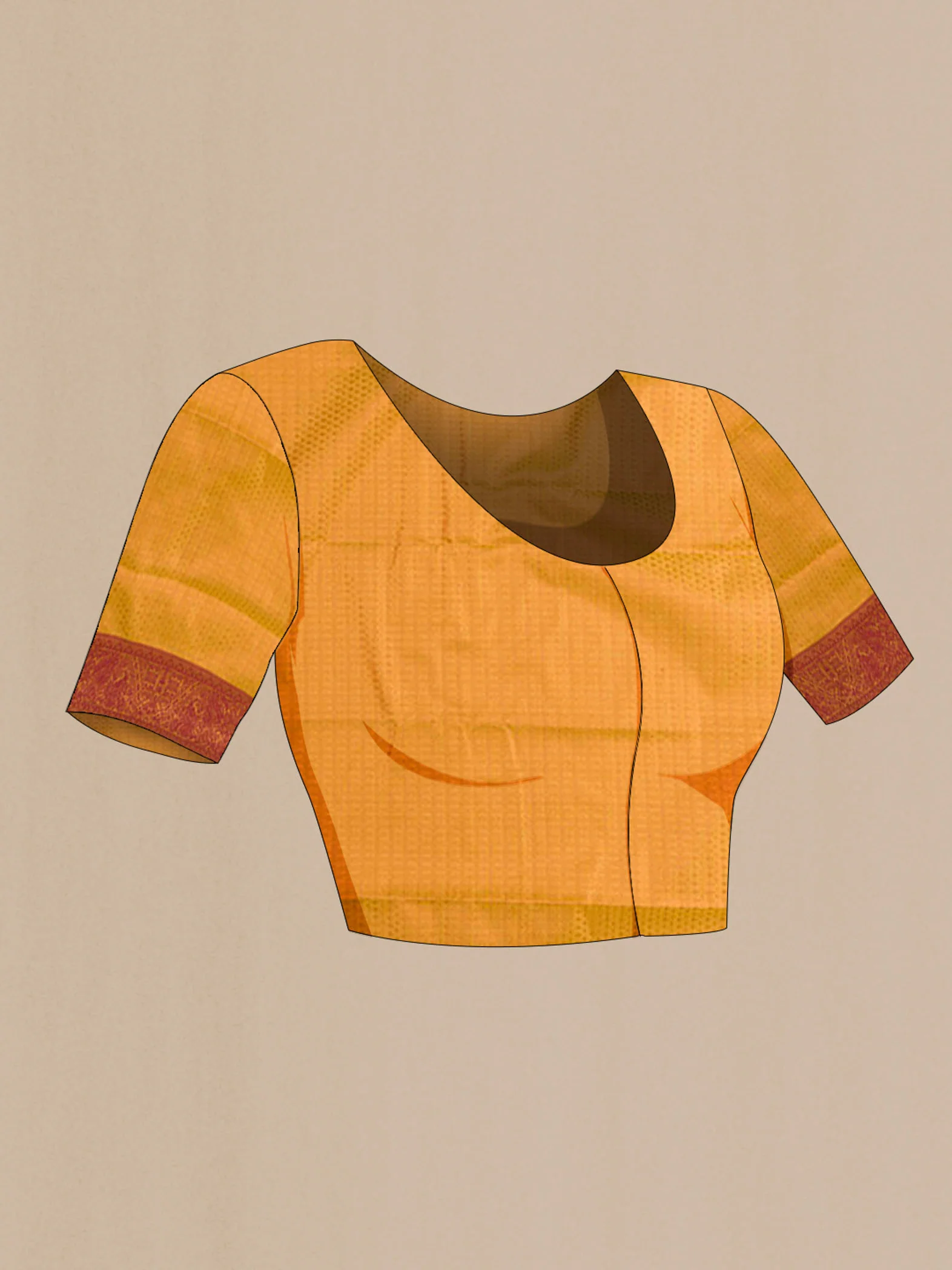 Yellow Soft Silk Saree - Image 5