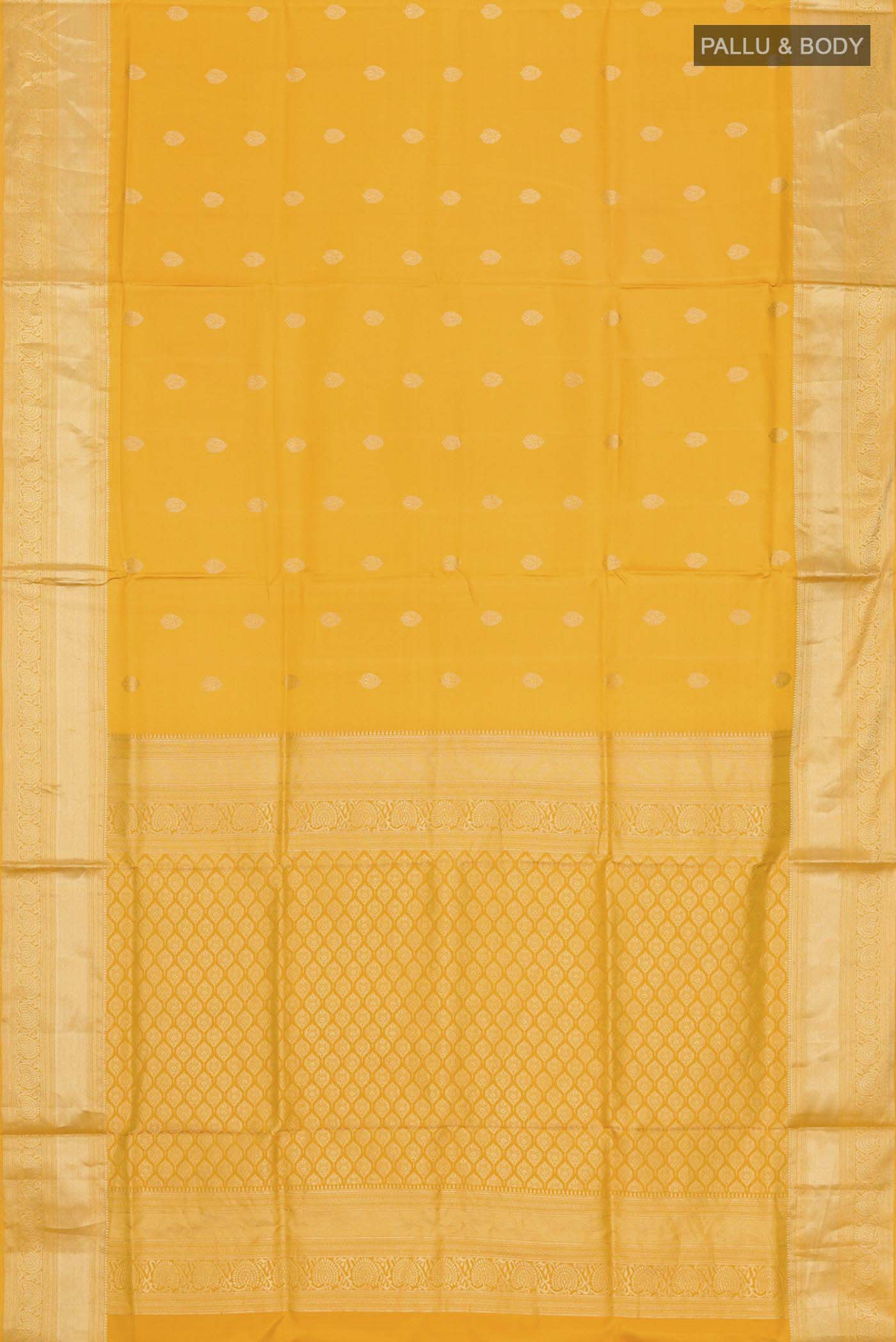 Yellow Soft Silk Saree - Image 6