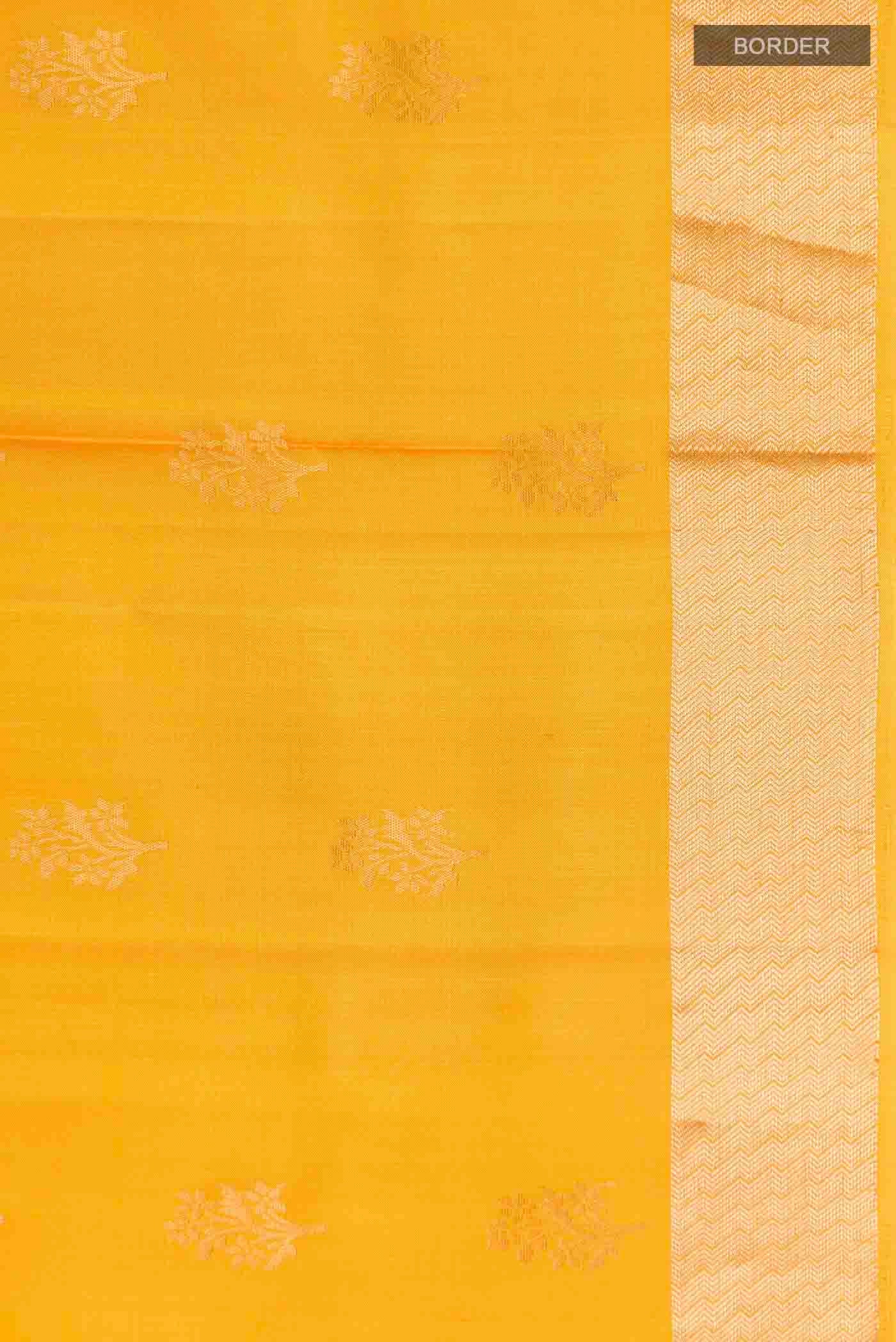 Yellow Soft Silk Saree - Image 3