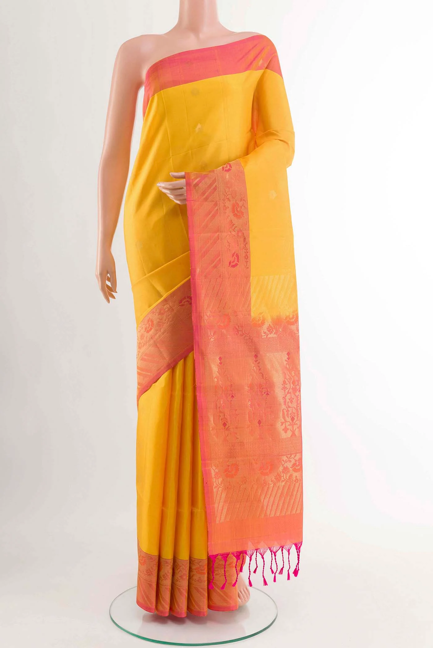 Yellow Soft Silk Saree