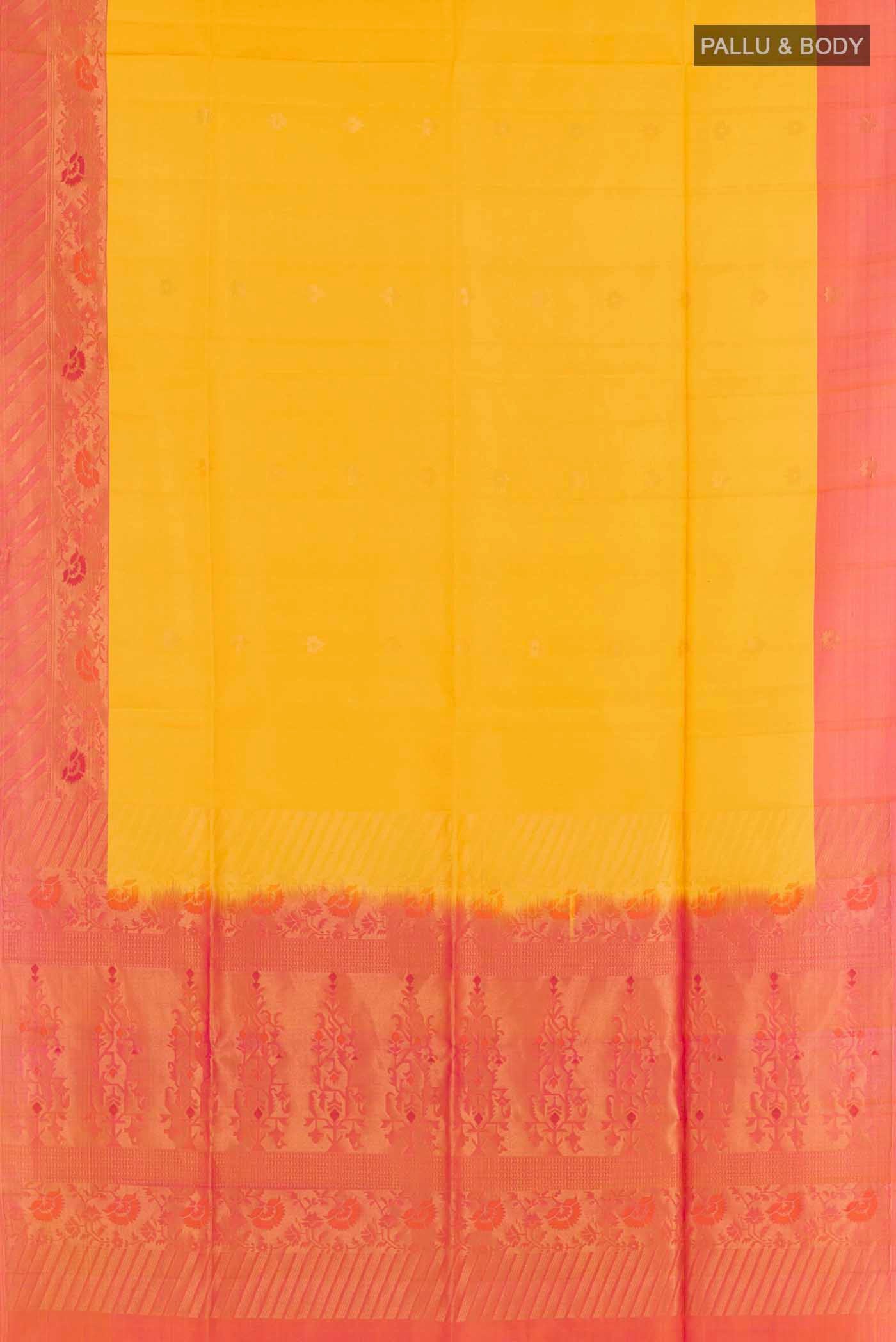 Yellow Soft Silk Saree - Image 6
