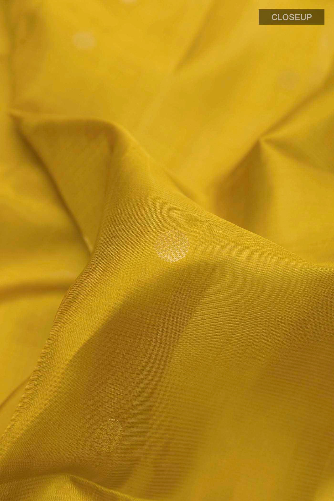 Yellow Soft Silk Saree - Image 2