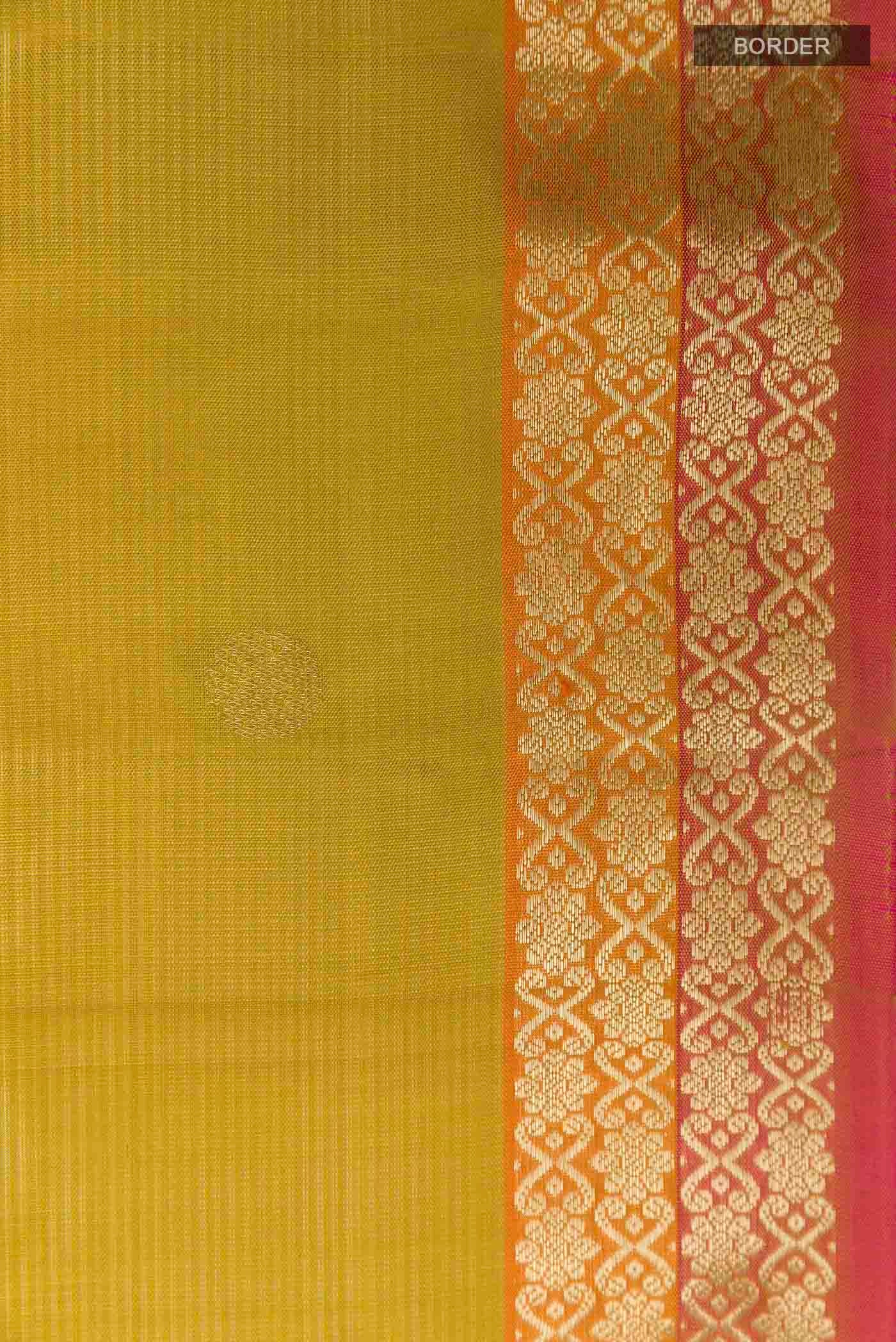 Yellow Soft Silk Saree - Image 3