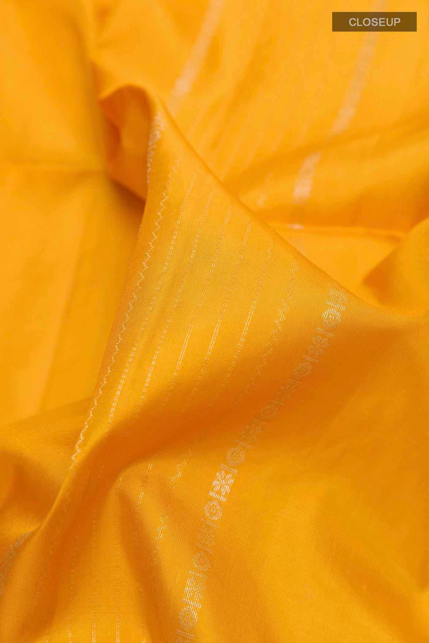 Yellow Soft Silk Saree - Image 2