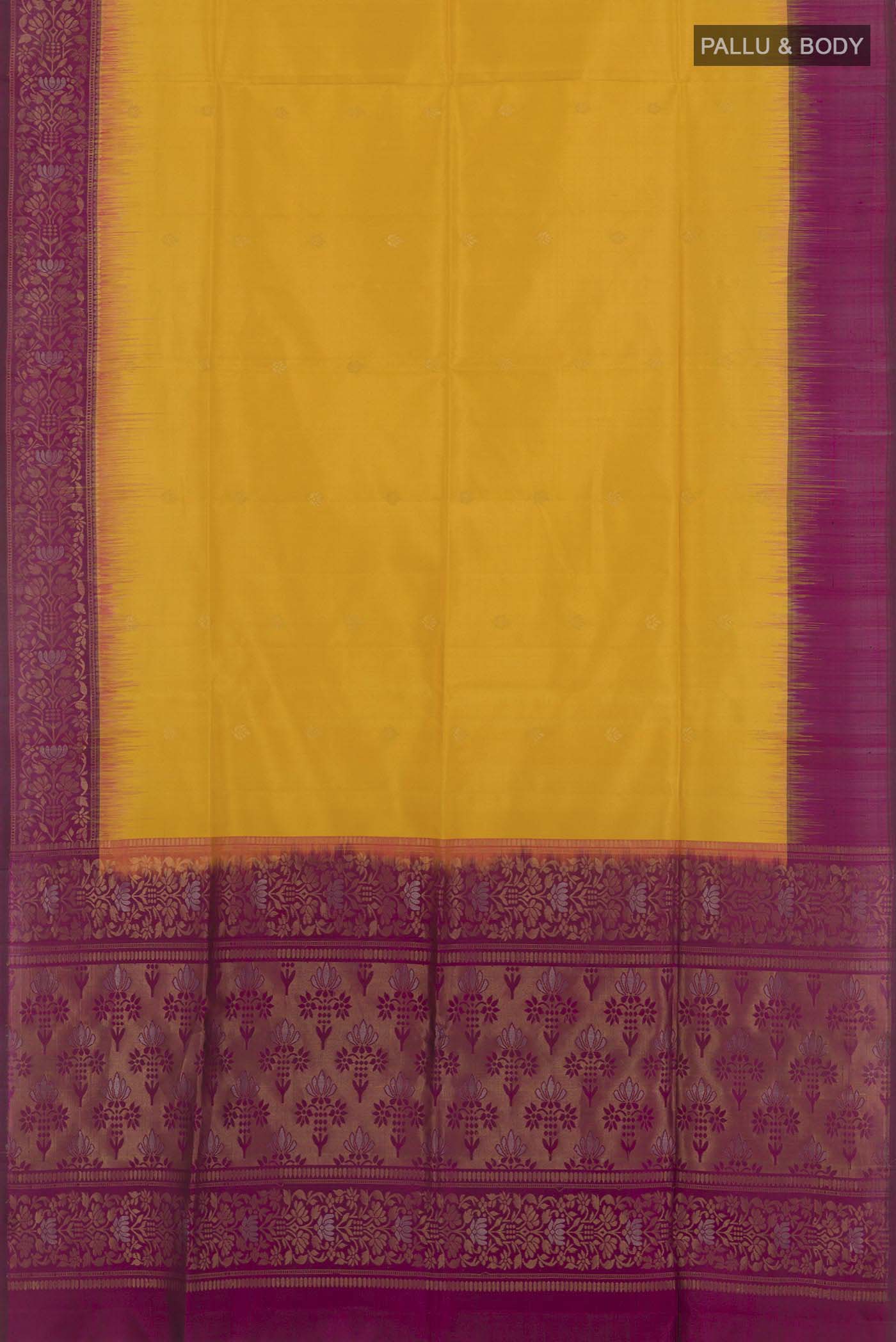 Yellow Soft Silk Saree - Image 3