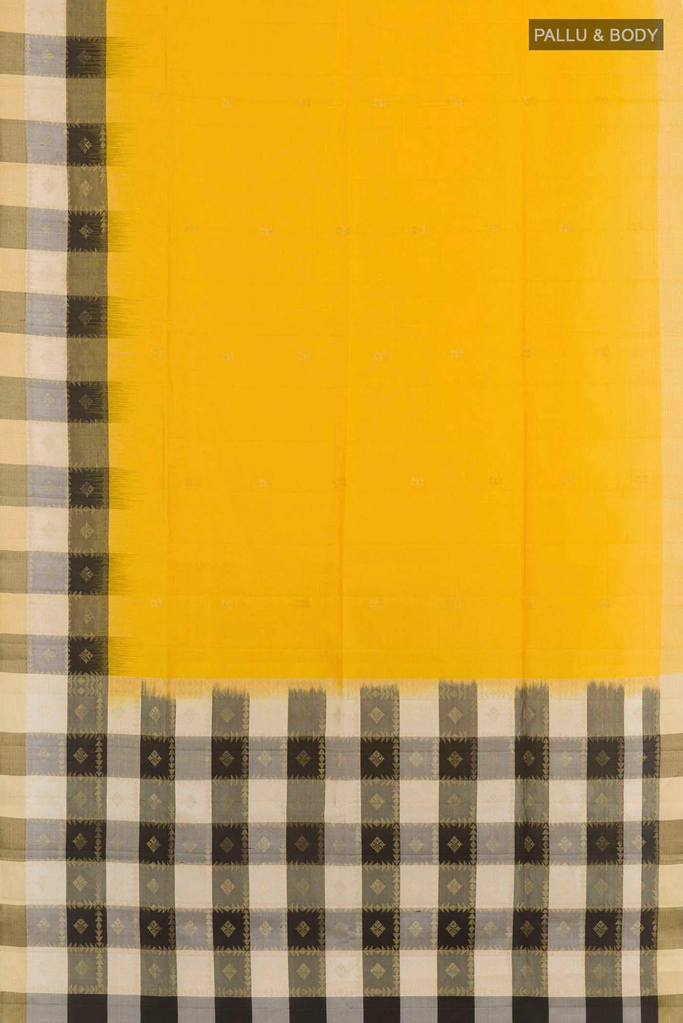 Yellow Soft Silk Saree - Image 3