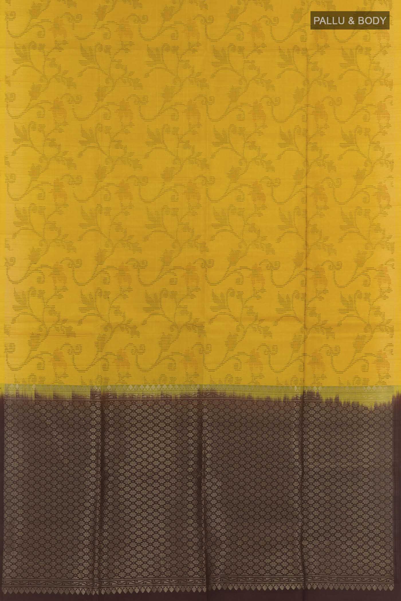 Yellow Soft Silk Saree - Image 3