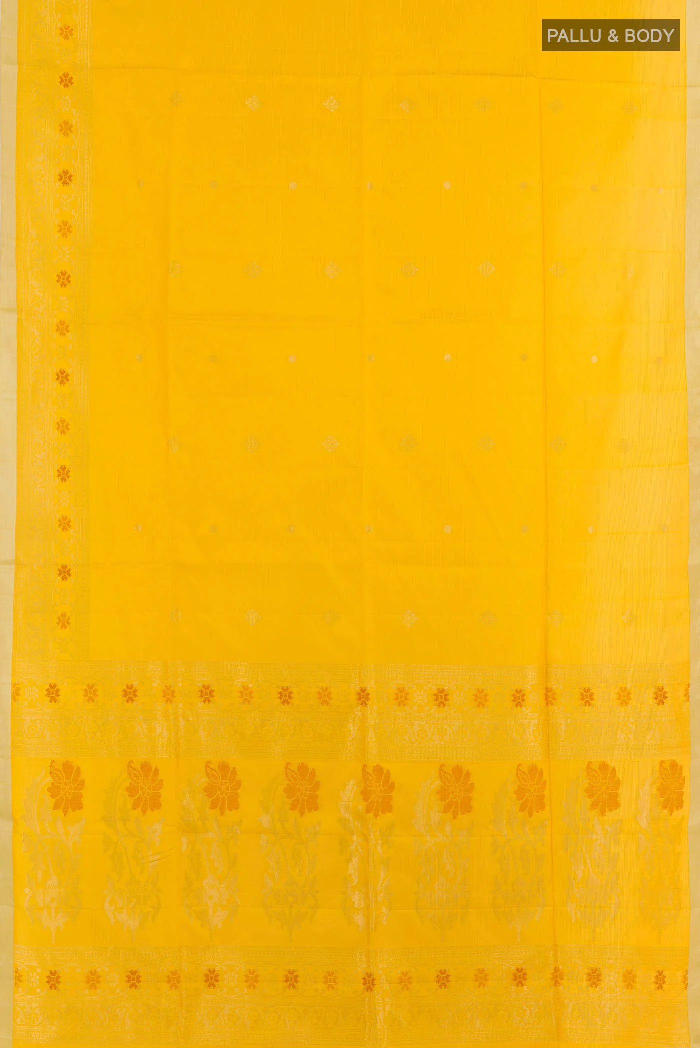 Yellow Soft Silk Saree - Image 3