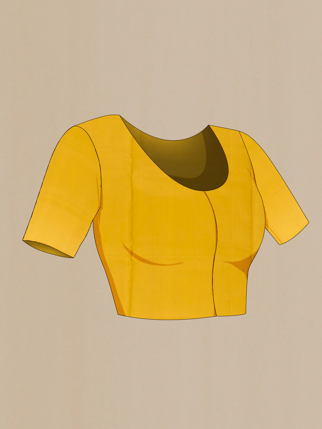Yellow Soft Silk Saree - Image 2