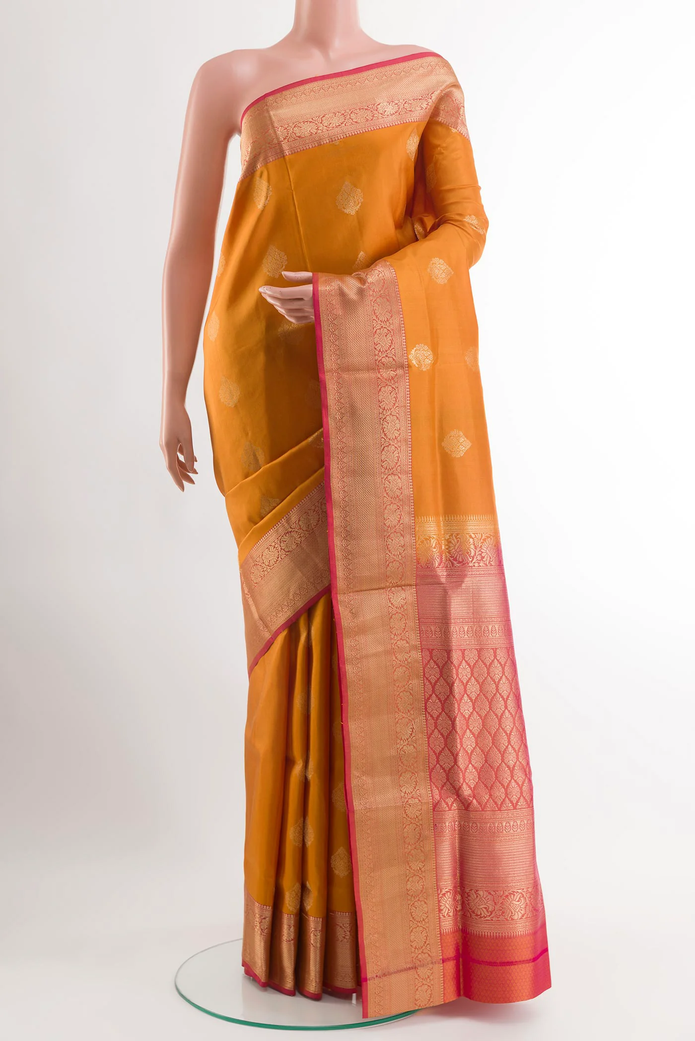 Mustard Soft Silk Saree
