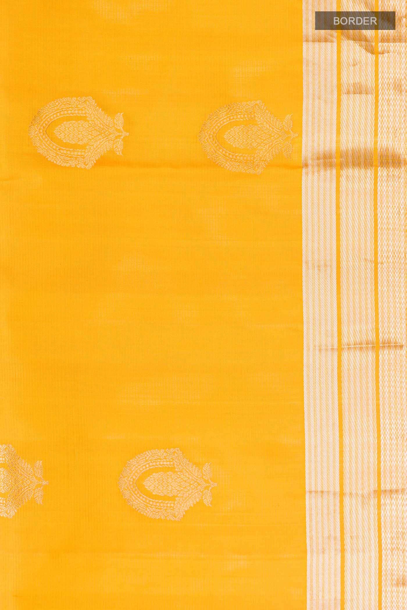 Yellow Soft Silk Saree - Image 5