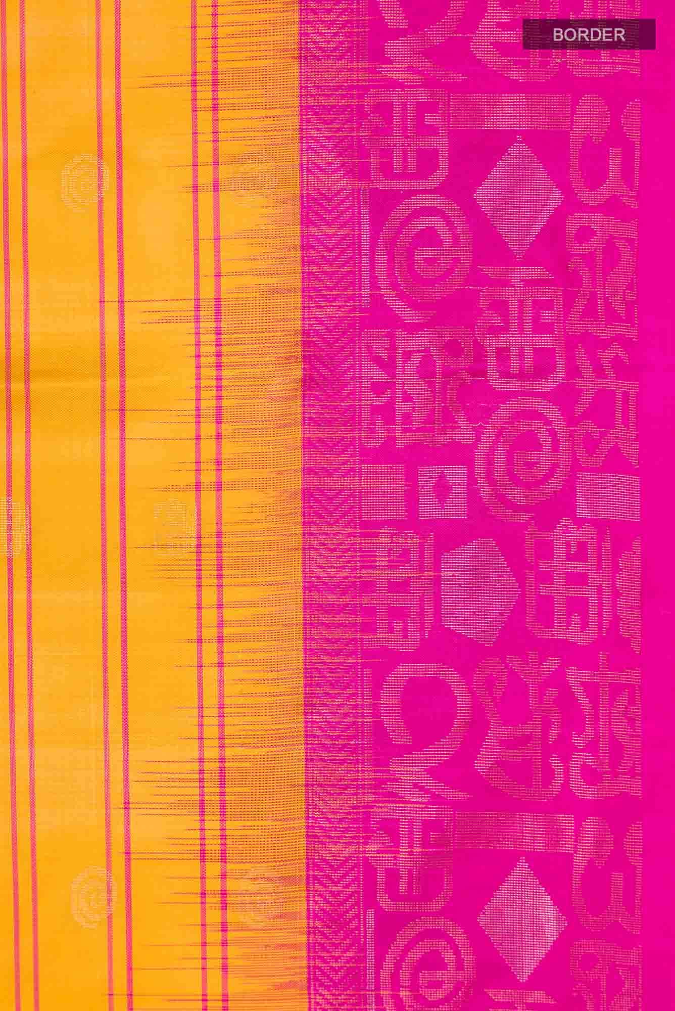 Yellow Soft Silk Saree - Image 5