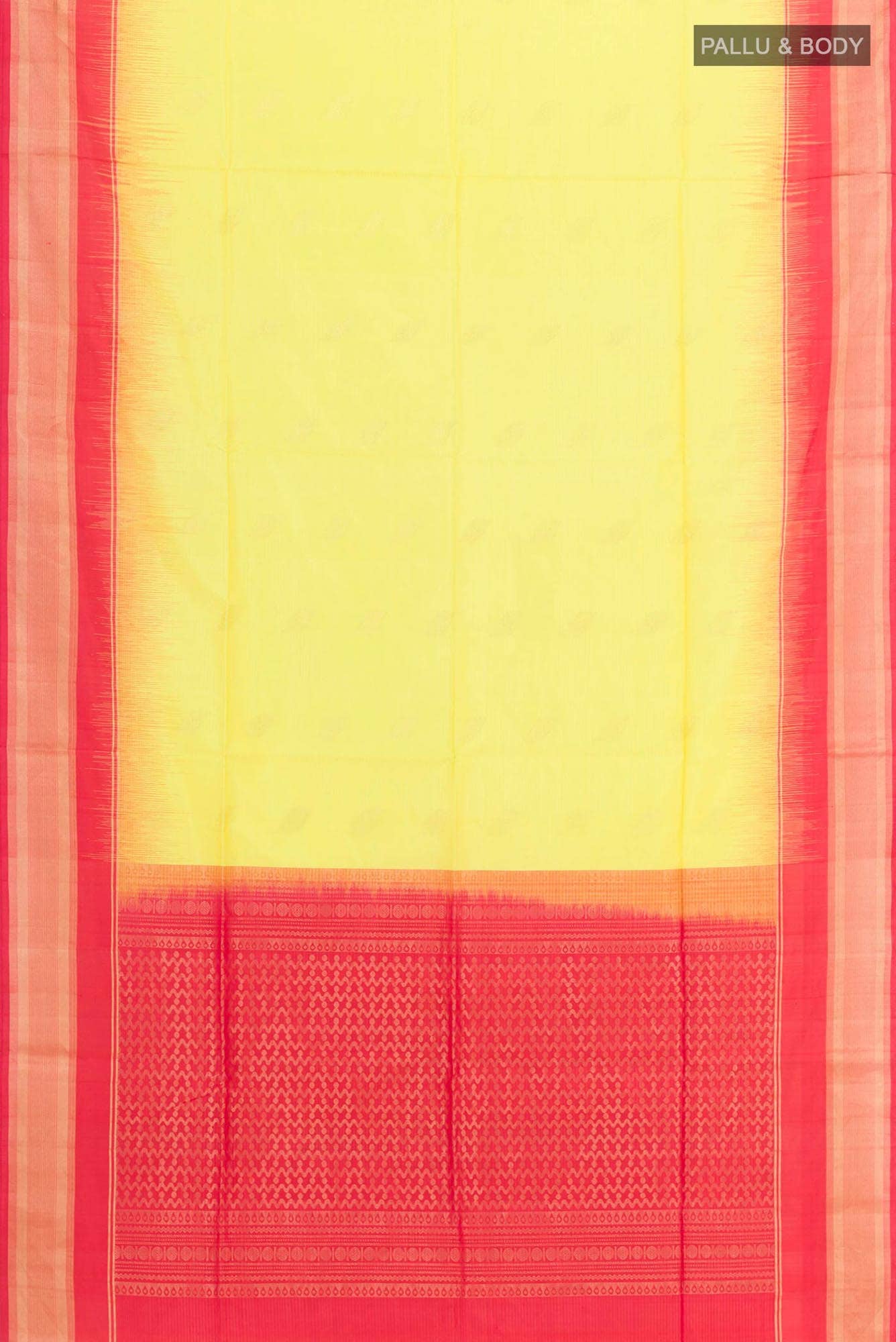 Yellow Soft Silk Saree - Image 3