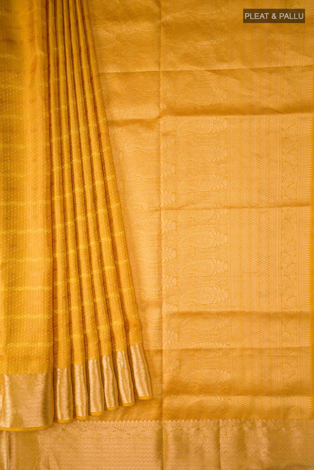 Yellow Soft Silk Saree - Image 2