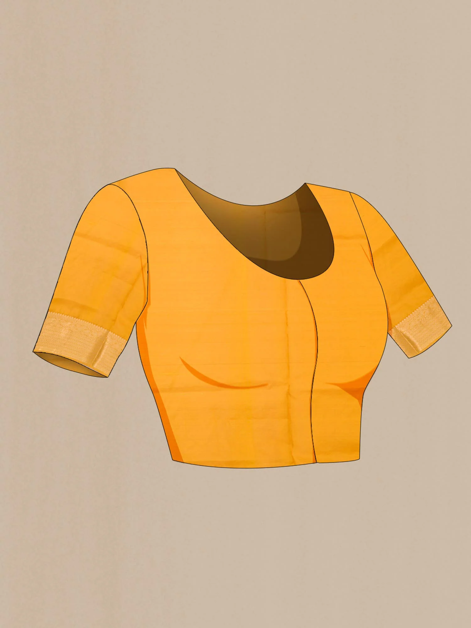 Yellow Soft Silk Saree - Image 6