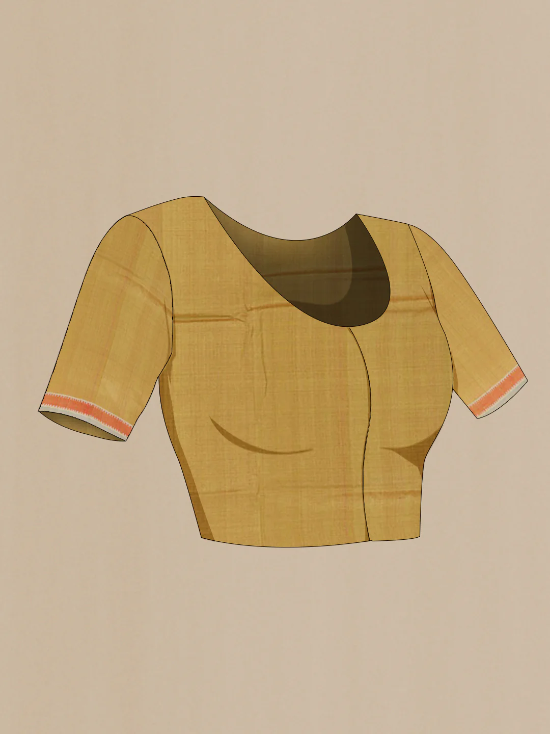 Brown Tussar Silk Saree - Image 2