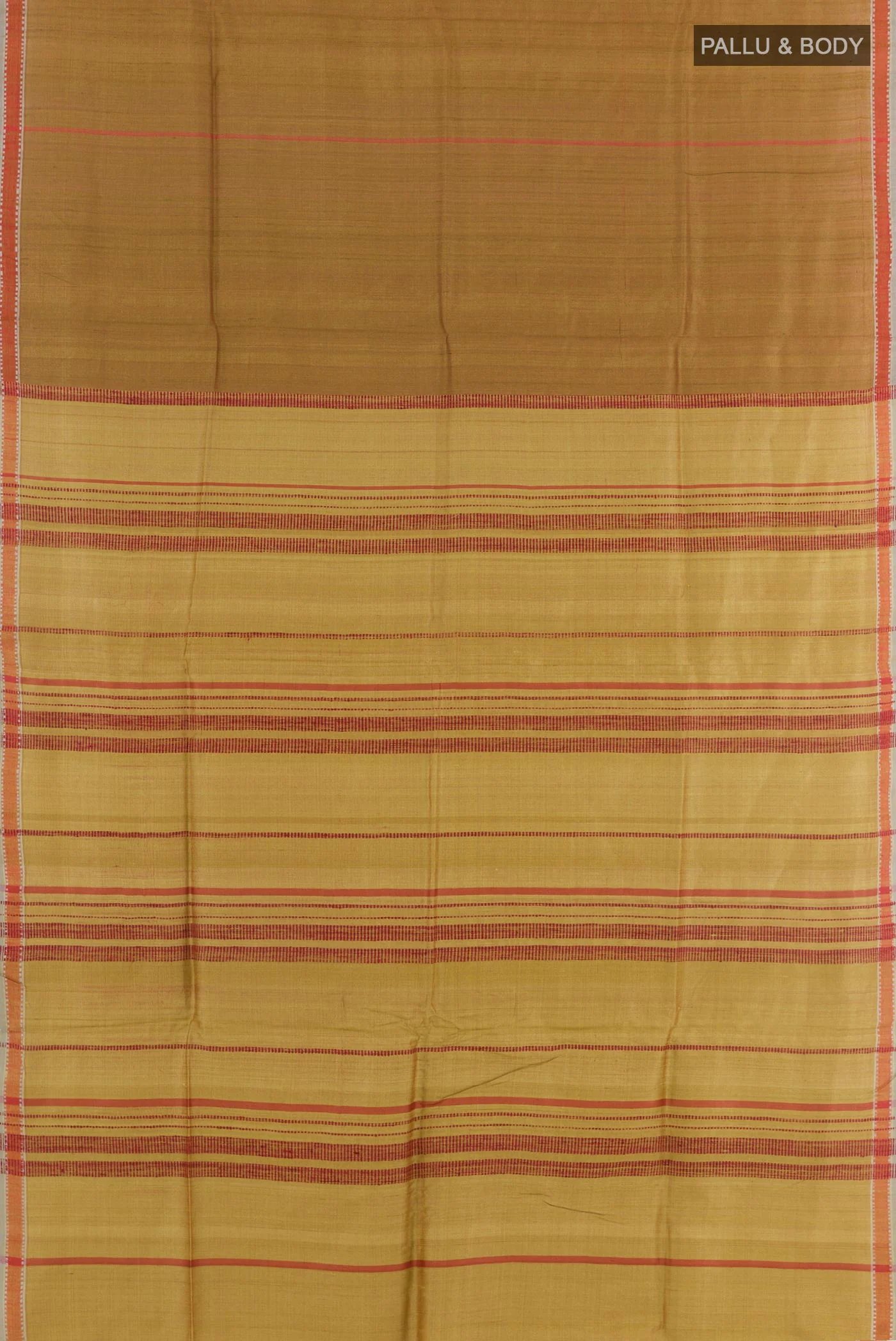 Brown Tussar Silk Saree - Image 3