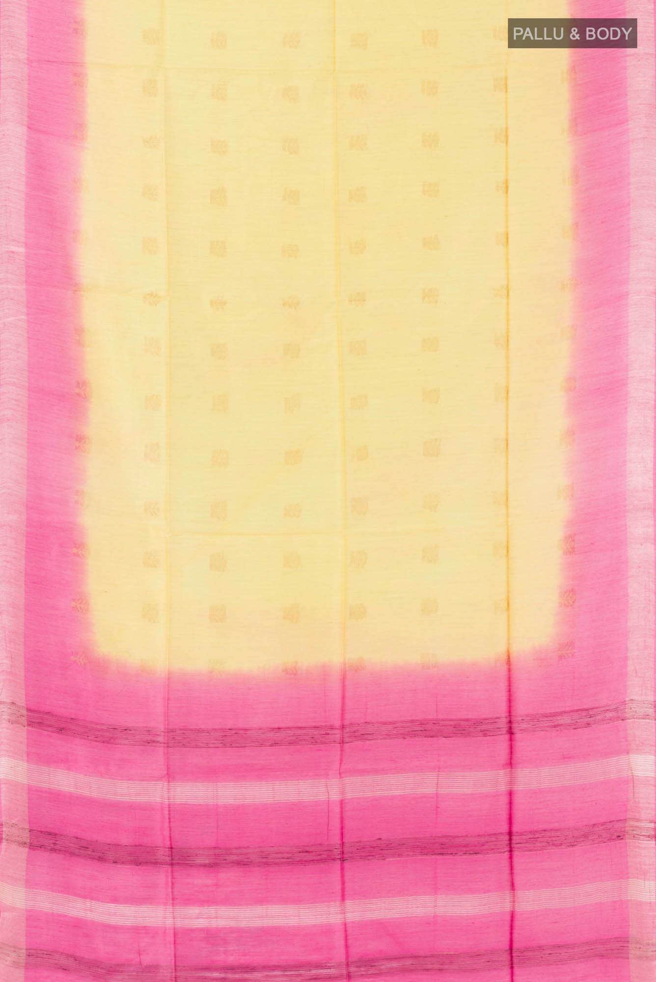 Yellow Tussar Saree - Image 2