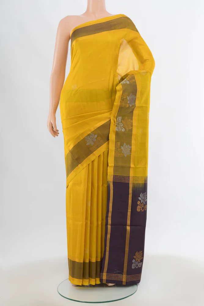 Yellow Uppada Silk Saree