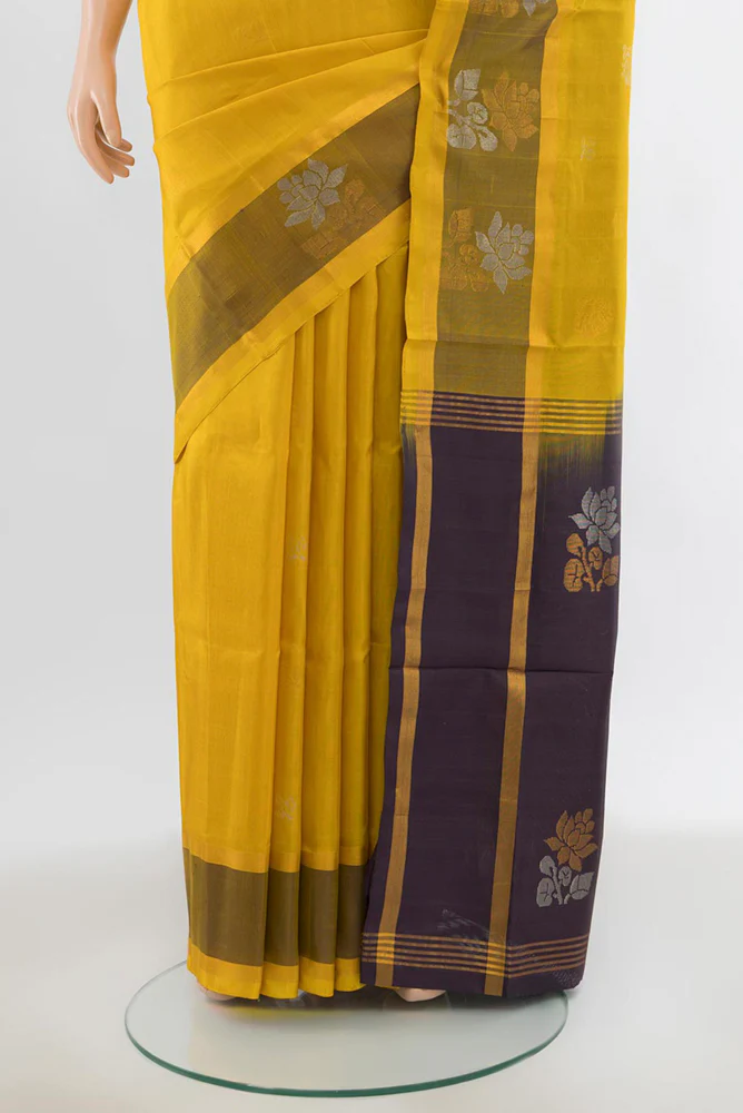 Yellow Uppada Silk Saree - Image 3