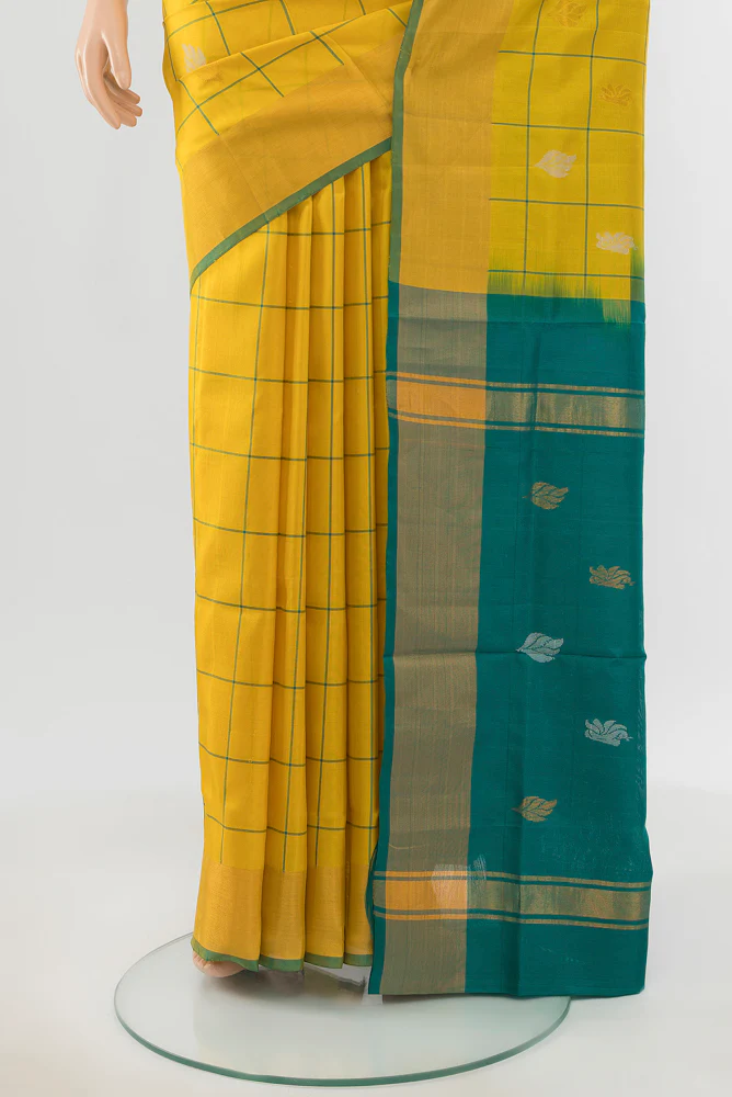 Yellow Uppada Silk Saree - Image 3