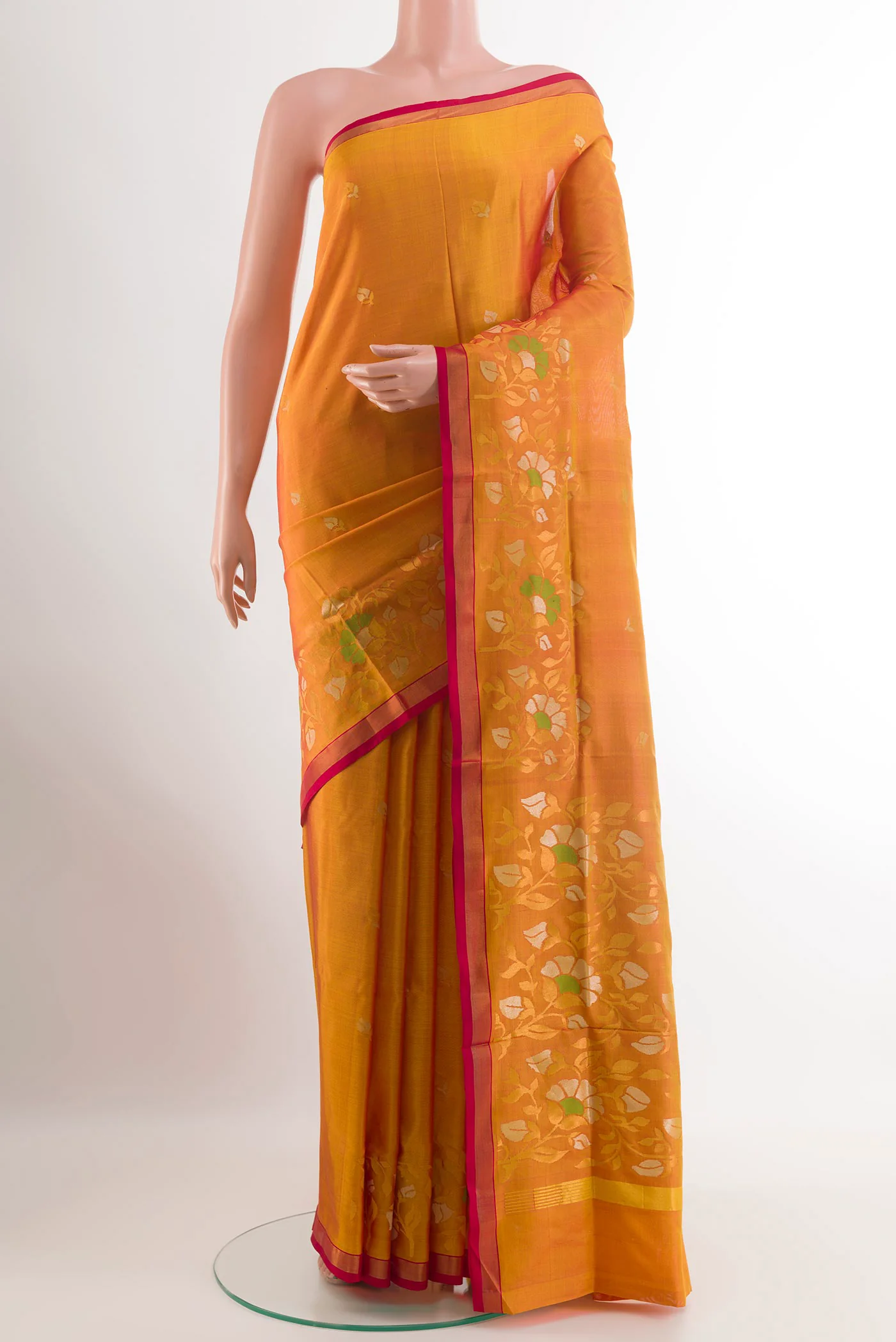 Mustard Uppada Silk Saree