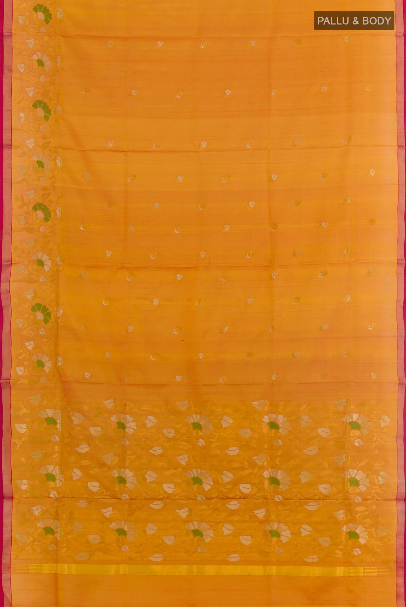 Mustard Uppada Silk Saree - Image 5
