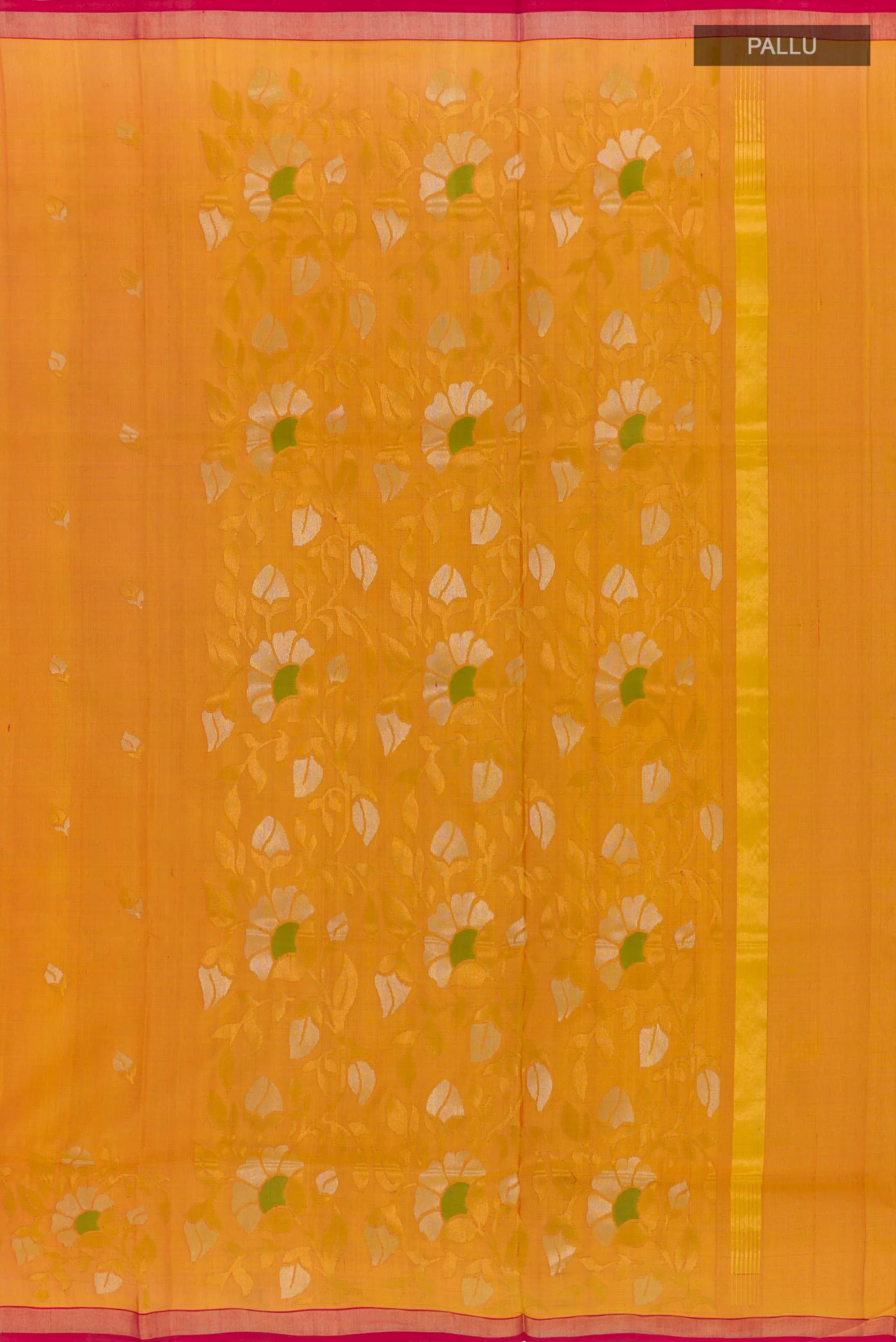 Mustard Uppada Silk Saree - Image 6