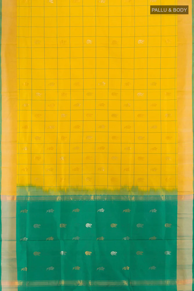 Yellow Uppada Silk Saree - Image 5