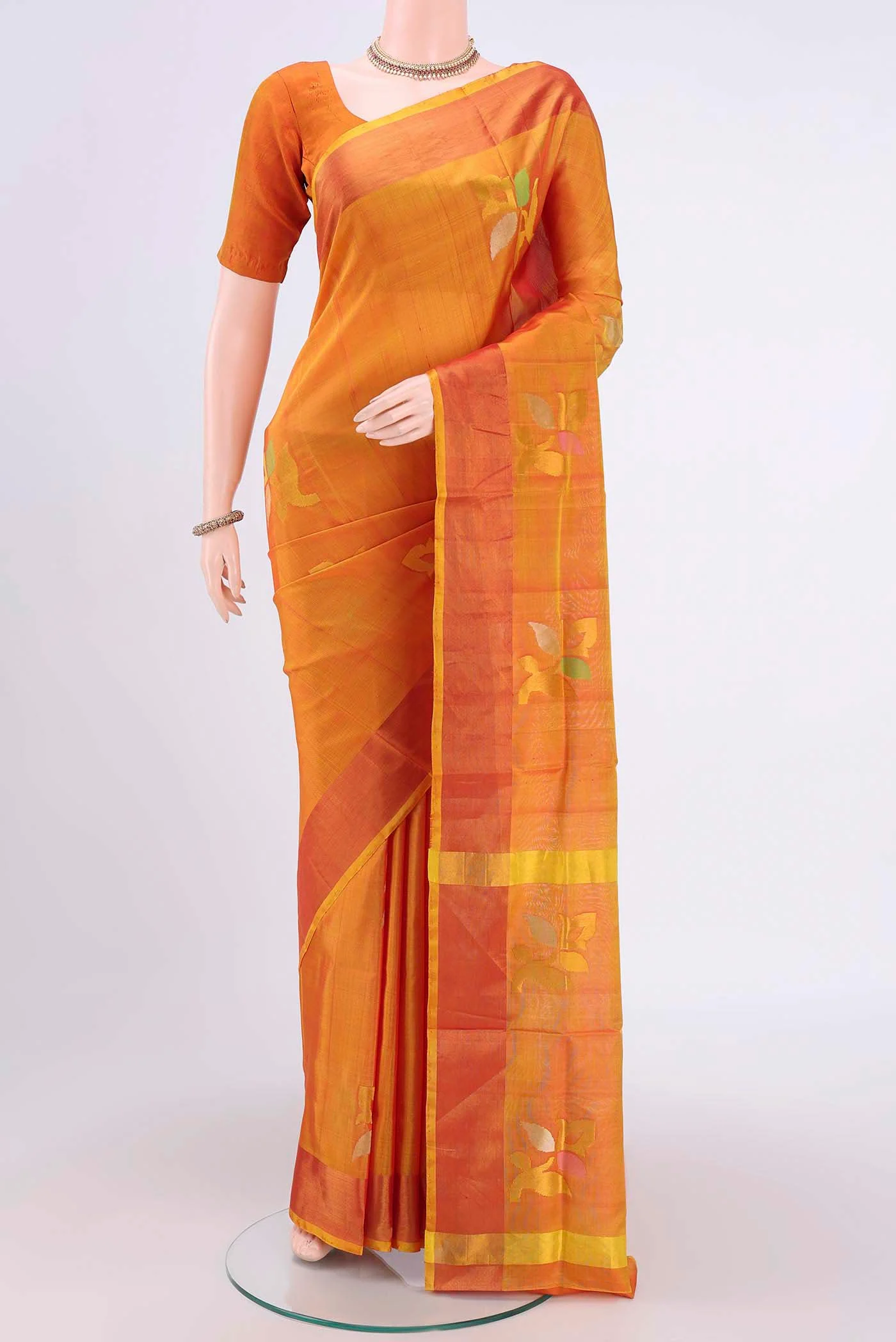 Yellow Uppada Silk Saree